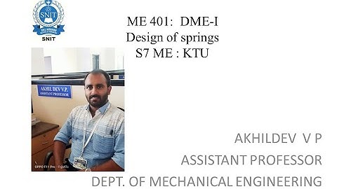 Design of Leaf Spring-DME-I