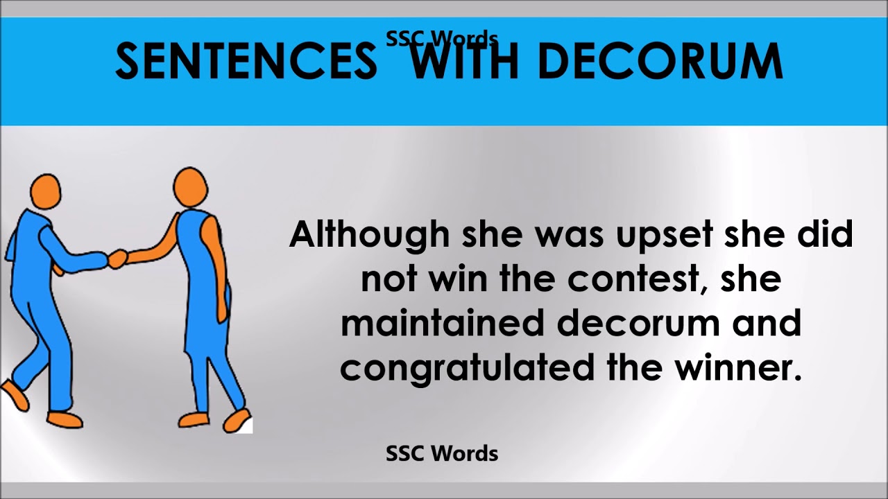 Decorum Improve English Meaning And