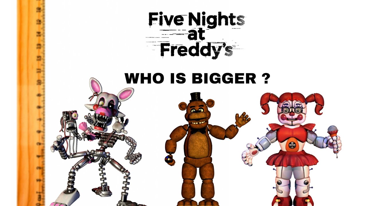 Minha ALTURA COMPARADO aos ANIMATRONICS de FNAF 1! #fnaf #fivenightsat