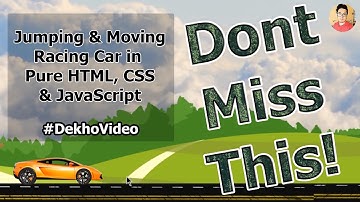 Moving Lamborghini Car Animation Using Pure HTML, CSS & JavaScript 🔥🔥