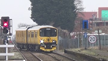 Network Rail 950 001 Test Train DMU passes North Walsham Station
