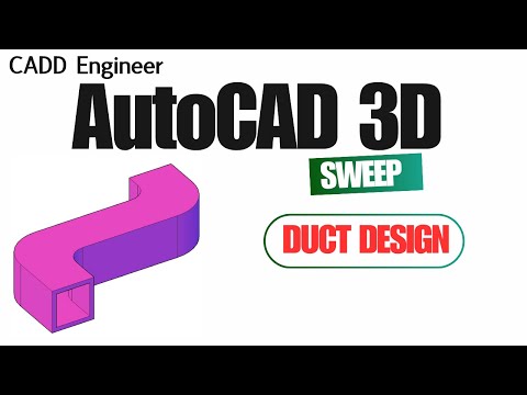 Duct Design in AutoCAD 3D | Sweep Tool Explained Step-by-Step