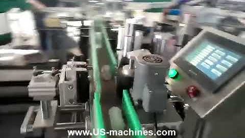 Automatic PVC glue bottle filling brush cap capping machine testing video