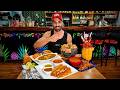 ULTIMATE MUKBANG WITH AN OLD MEXICO FEAST 🇲🇽🔥 // MOLCAJETE, BIRRIA & LAMB TACOS IN TEXAS