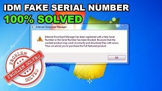 Internet Download Manager Has Been Registered With A Counterfeit
