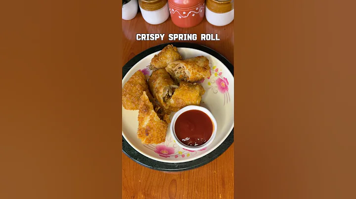 Homemade Crispy Spring Rolls Recipe |😋 Quick and Delicio Veg Spring Roll #springroll #shorts #recipe
