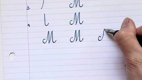 How to write capital cursive letter M/ How to write letter M in cursive writing