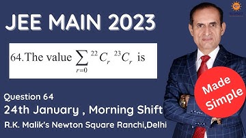 Unveiling JEE Main 2023 Question 64: From The 24th January Morning Session