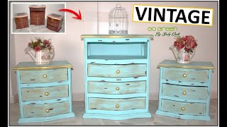 FURNITURE USING CHALK PAINT (VINTAGE Effect) - YouTube