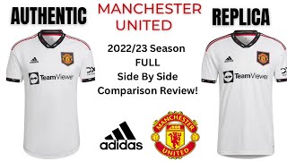 2022/23 Manchester United Away White Adidas HeatRdy Player Vs Aeroready Fan Jersey Comparison review