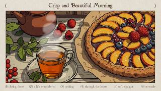 beautiful morning with freshly baked homemade berry apple pie and a warm cup of tea screenshot 5