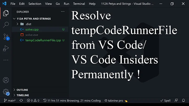 tempCodeRunnerFile in VS Code / insiders? 🤔 Resolve this issue so that it never appears again ! 😀