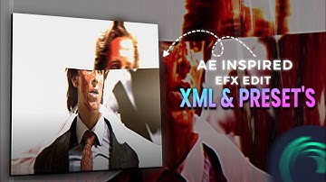 Ae Inspired Efx Zoom + Split Transition Editpreset & XML ll Alight Motion