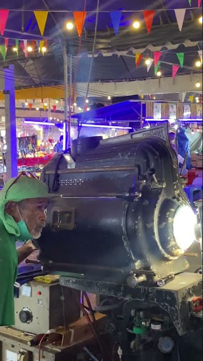 Old film projection screening  35mm