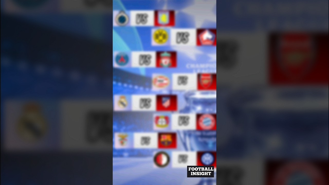 UCl round of 16 draw #football #ucl#footballshorts#soccer# ...