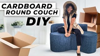 КАРТОННАЯ КРУГЛАЯ ДИВАН DIY // КАК СДЕЛАТЬ ОТЛИЧНУЮ МЕБЕЛЬ ИЗ КАРТОНА