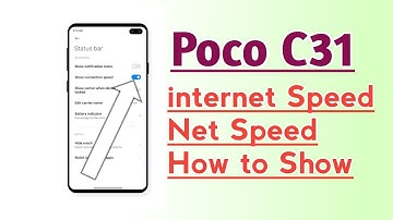Poco C31 internet speed net speed How to Show