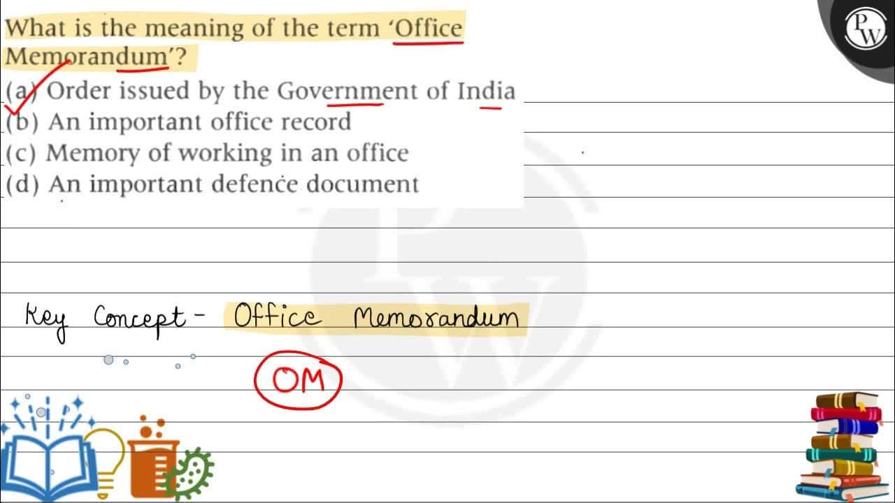 What is the meaning of the term 'Office Memorandum'? (a) Order issued
