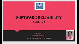 RELIABILITY METRICS(UNIT-7)