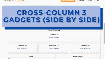 How to Add Cross-Column 3 Gadgets Side by Side on Blogger