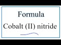 Cobalt and Nitrogen Compounds