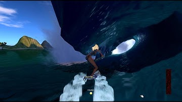 100m LSD Pipeline Mesh Wave in SecondLife Surfing
