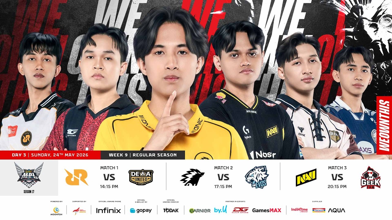 🔴 LIVE | MPL ID S17 | Regular Season Day 3 Week 9 | English
