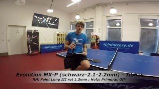 Profi Tischtennisschläger Tibhar Triple Carbon mit Evolution MX-P Beläge 
