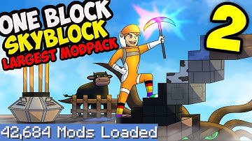 Part 2- One Block Skyblock but I download every single mod