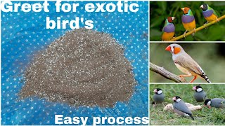 How to make greet for finch and java birds || Benefits of greet || All about small bird's || Profile