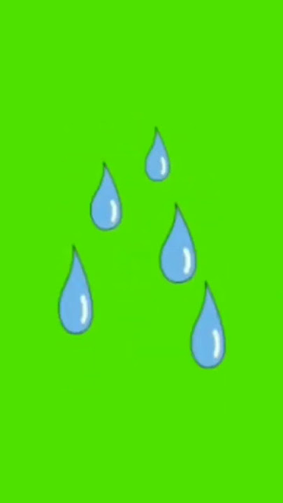 Green screen tetesan air hujan animasi