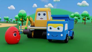Excavator &amp; Dump Truck Shapes Song 🚜🎵 | Nursery Rhymes for Kids