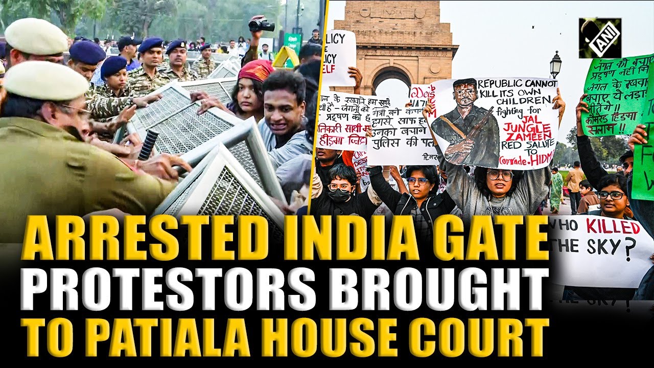 Protestors arrested at India Gate brought to Delhi’s Patiala House Court