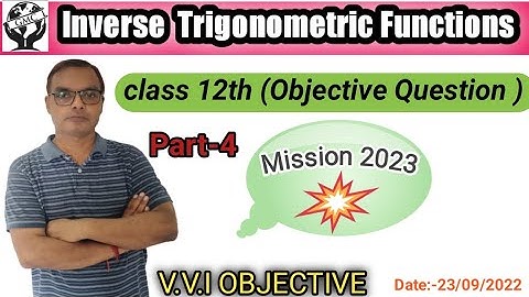Inverse Trigonometric Function Part-4