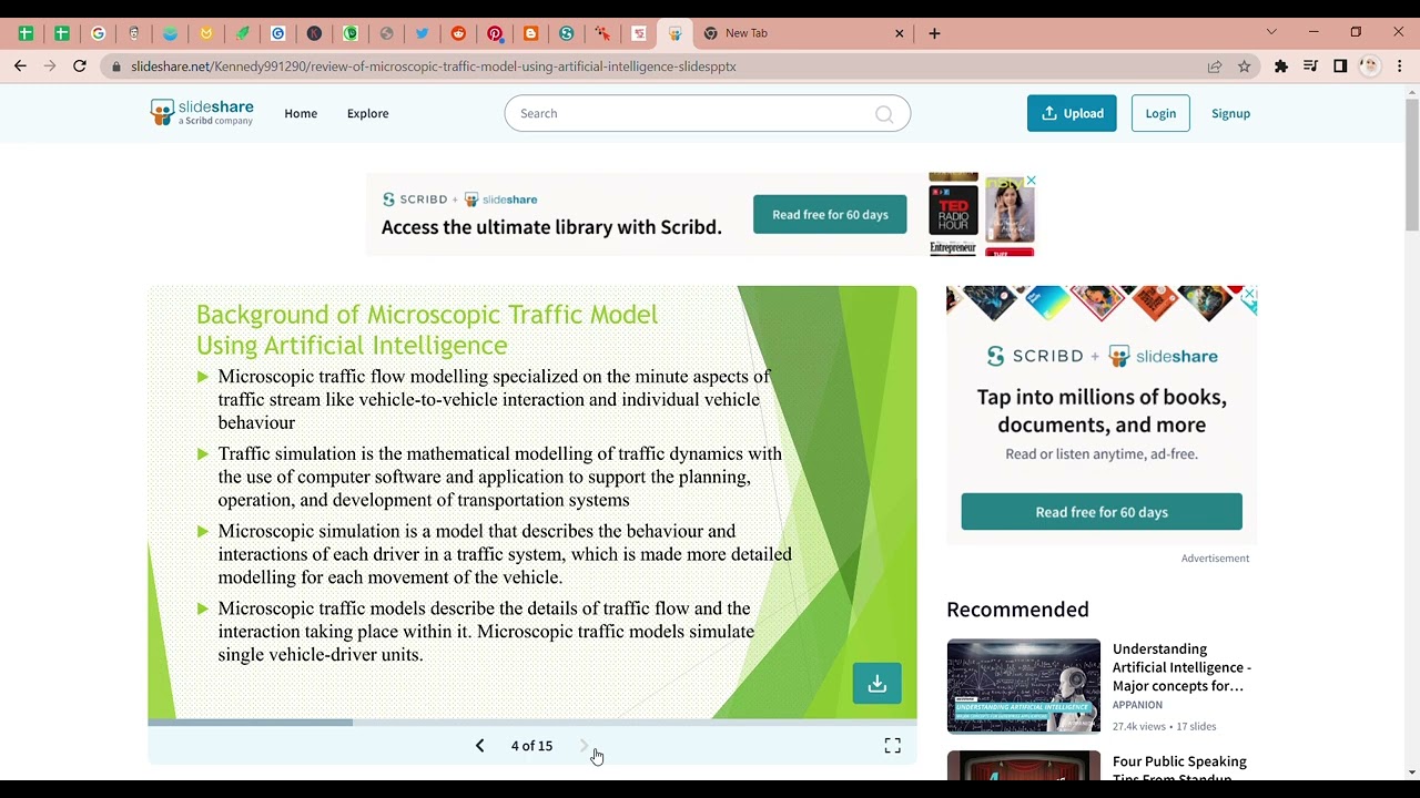 Review of Microscopic Traffic Model Using Artificial Intelligence