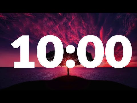 مؤقت 10 دقائق مع منبه بدون موسيقى