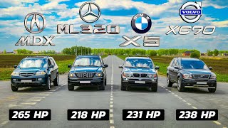 НИКТО НЕ ОЖИДАЛ от BMW X5 vs Acura MDX vs Mercedes ML320 vs Volvo XC90