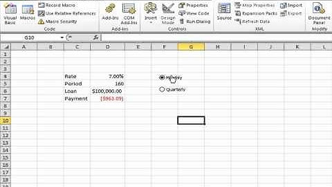 Excel Q&A - Adding "Option Buttons" in Excel