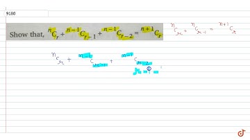 Show that, nCr + (n-1)C(r-1) + (n-1)C(r-2) = (n+1)Cr