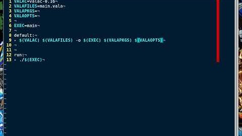 Vala tutorial 1 -- Makefile and Hello World