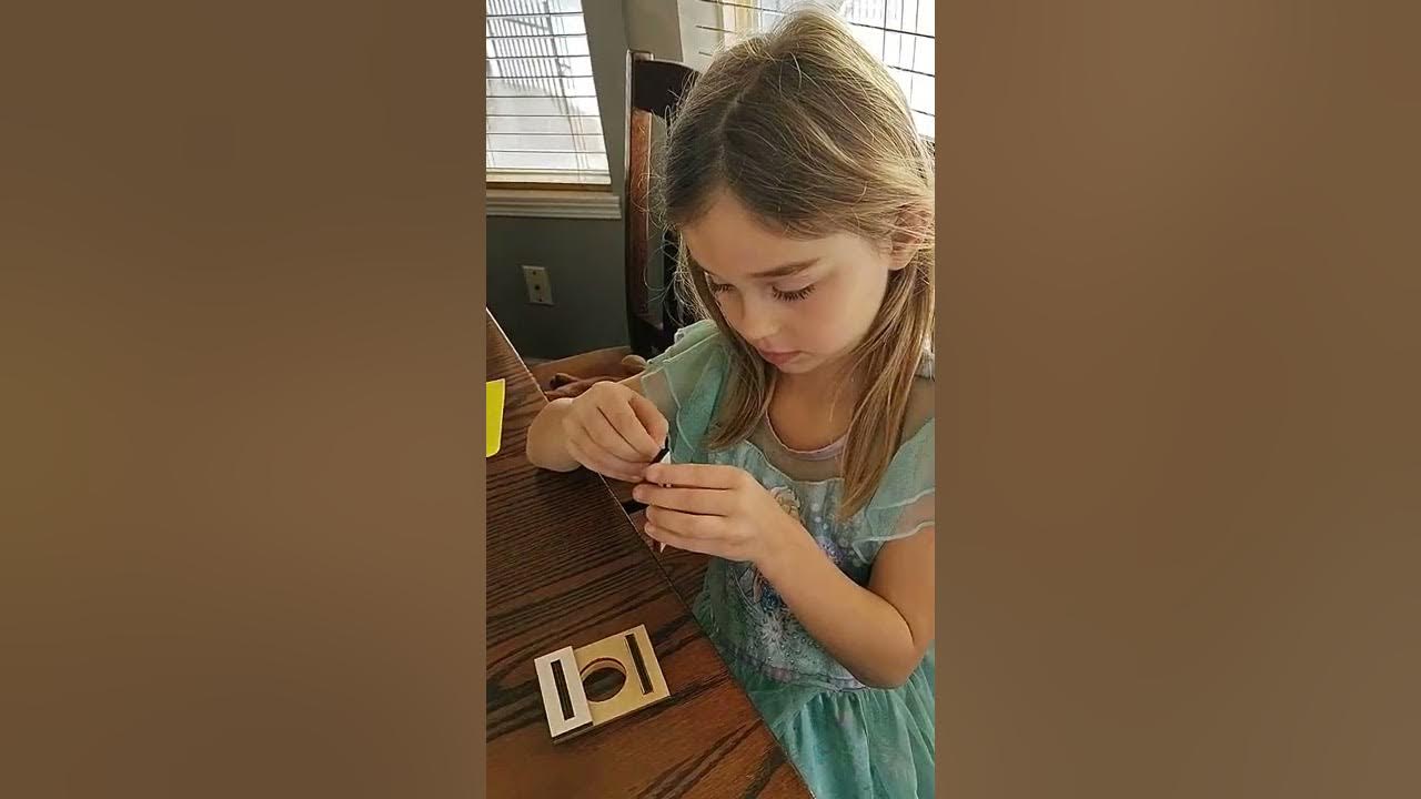 Lucy Makes the Kiwi Co Disk Launcher YouTube