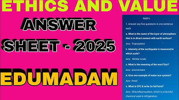 +3 6thSemester Utkaluniversity Ethics and Values Answer sheet 2025 // ENGLISH // #edumadam #aecc