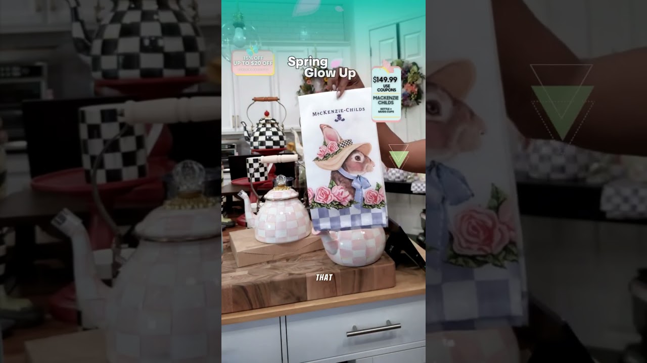 MacKenzie- Childs Set of 3 Printed Tea Towel Set - YouTube display picture 1