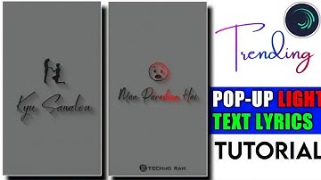 🔥 Pop-up Light Text Lyrics Video Editing | Alight Motion Video Editing | ALIGHT MOTION PRESET