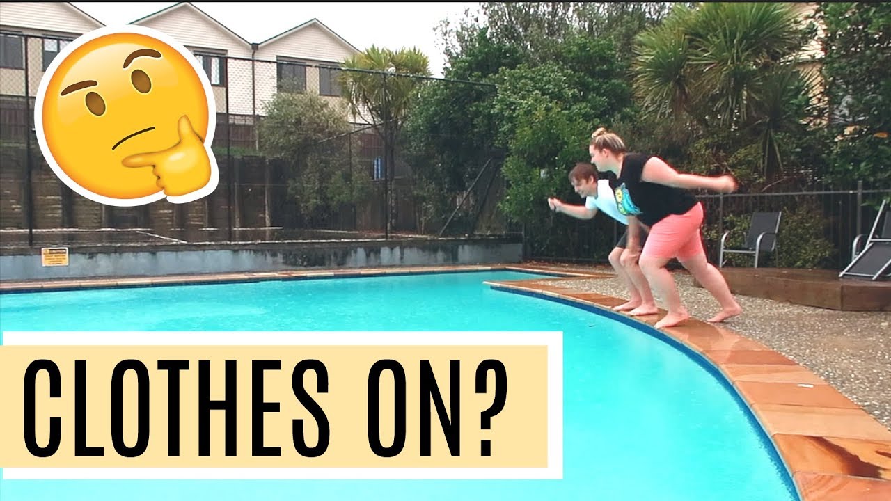JUMPING IN THE POOL WITH CLOTHES ON YouTube