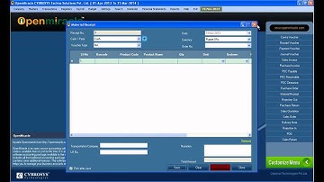 Material Receipt- OpenMiracle - The Free open source accounting software