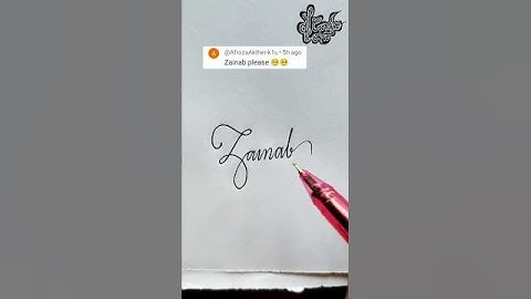 stylish name | Zainab | Calligraphy signature