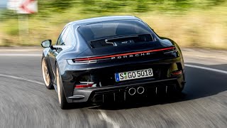 Porsche 992 GT3 Touring 2022 - красивые характеристики, экстерьер, интерьер и звук (JET BLACK)