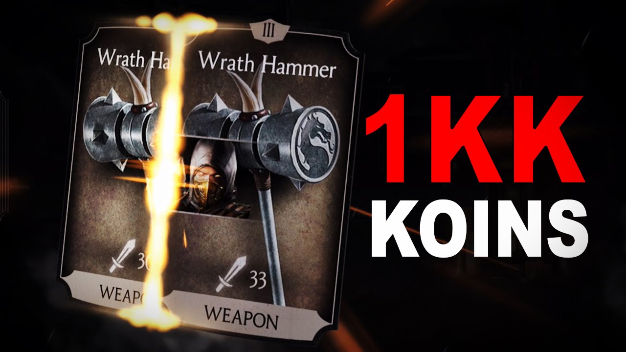 1KK Koins on Equipment Pack (EPIC Wrath Hammer IV) Mortal Kombat X 1.8 mobile iOS/Android