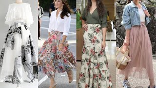 50+ Trendy Long Skirt Outfit Ideas | Maxi, Pleated, Flowy & Modest Skirt Styles for Every Day